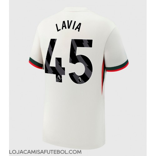Camisa de Futebol Chelsea Romeo Lavia #45 Equipamento Secundário 2025-26 Manga Curta